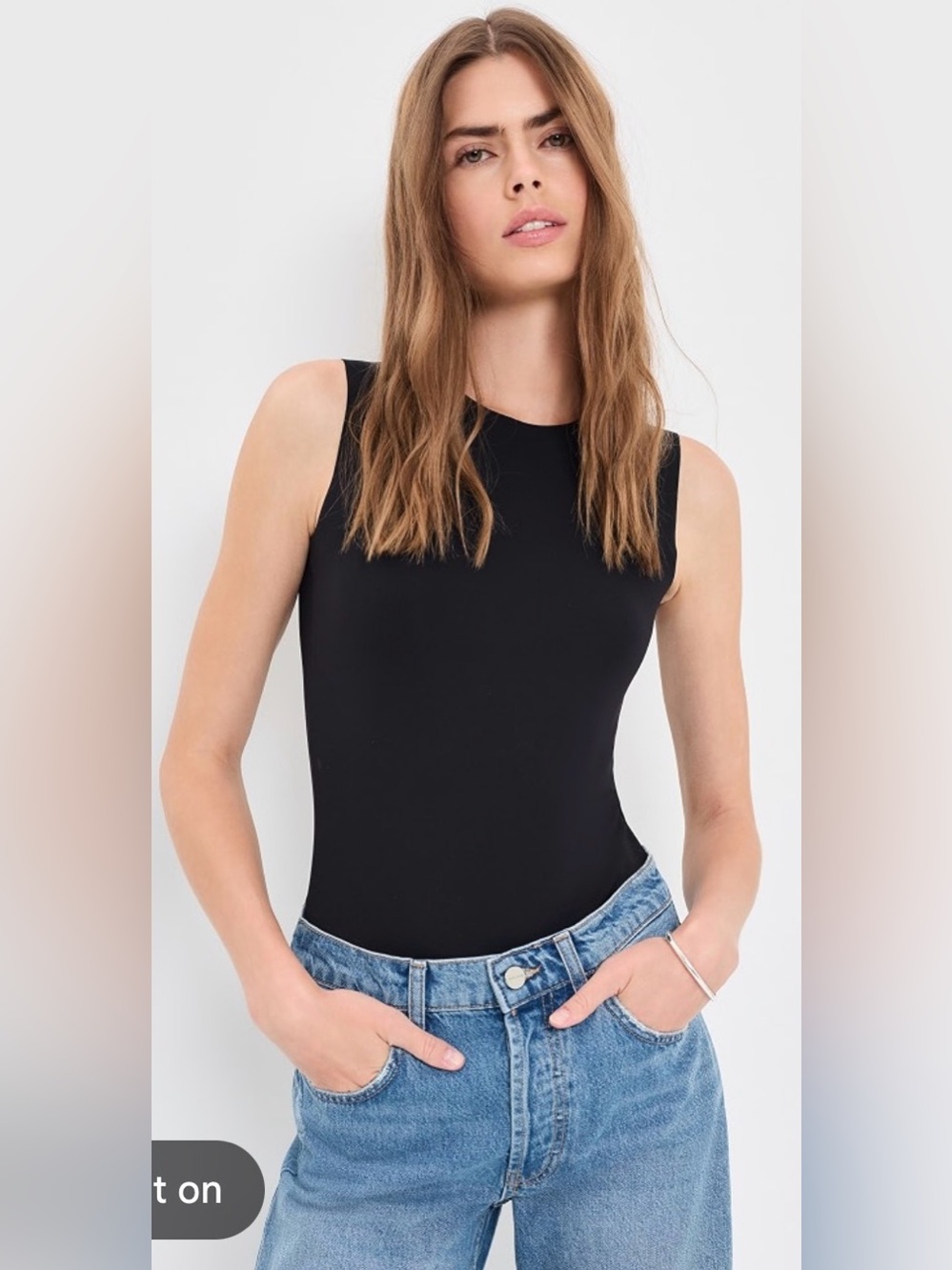 Commando Black Sleeveless High-Neck Bodysuit